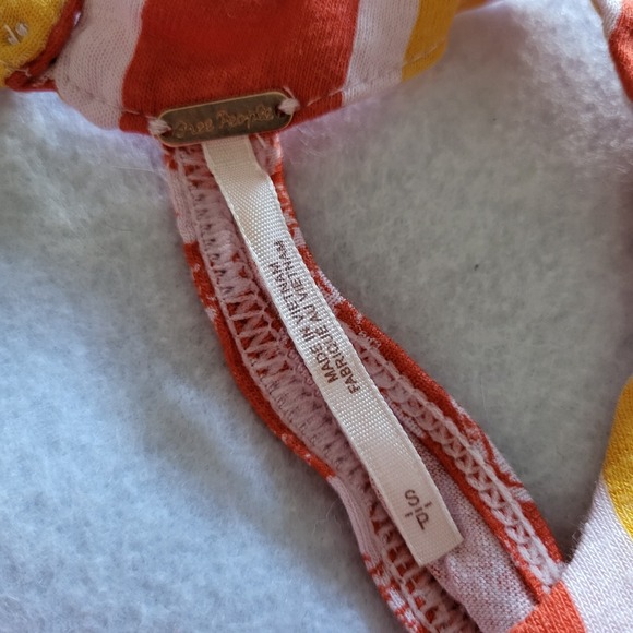 New Free People Mimi Halter Tunic Top Orange Floral Women Small Lavender Combo S - Picture 12 of 14